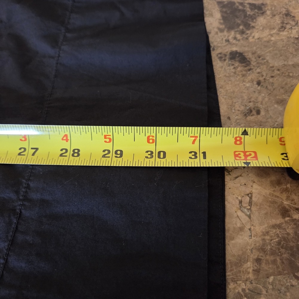 Ann Taylor Weekend sz SP black midi pullon skirt NWT 100% cotton casual everyday - Picture 6 of 10